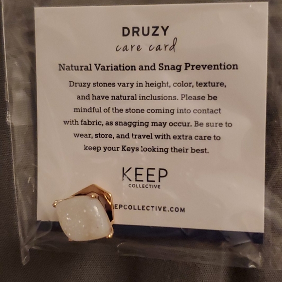 Keep Collective Cream Diamond Druzy charm - Picture 2 of 3